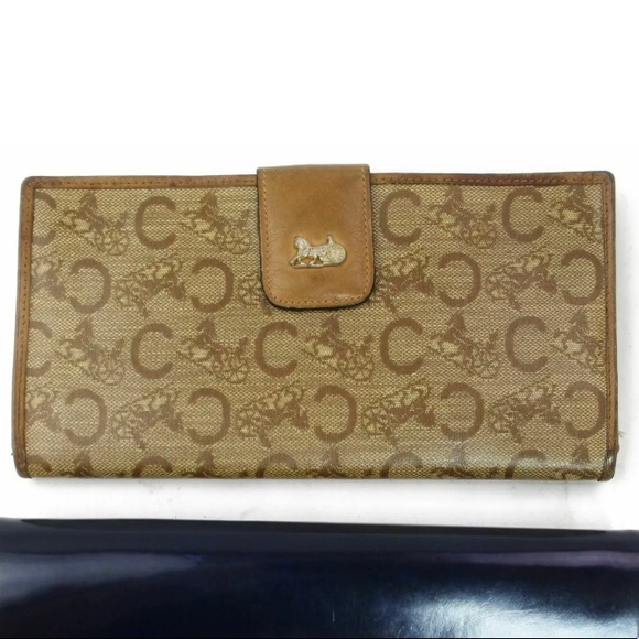 Celine signature patterned vintage wallet kiss lock wallet change purse - Picture 2 of 7